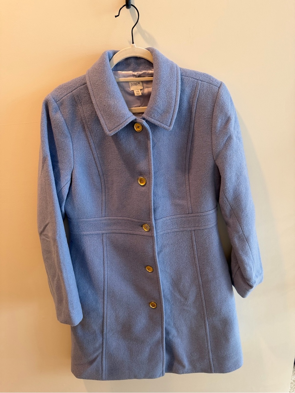 J. Crew Classic Lady Day Light Blue Coat Size 12